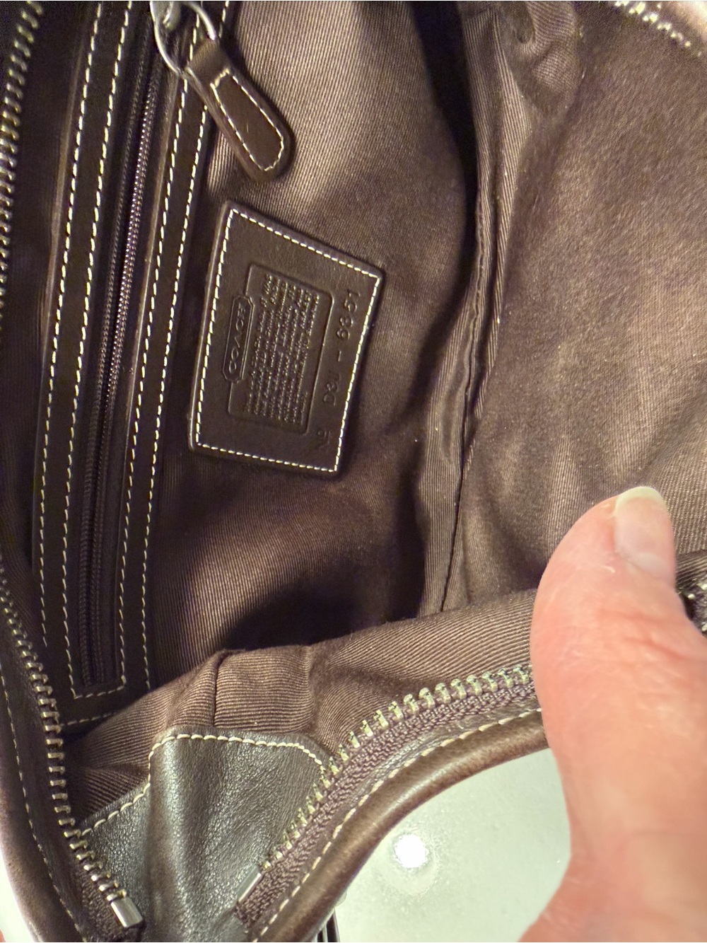 Coach Purple Jacquard and Chocolate Leather Shoulder Bag - Picture 12 of 12
